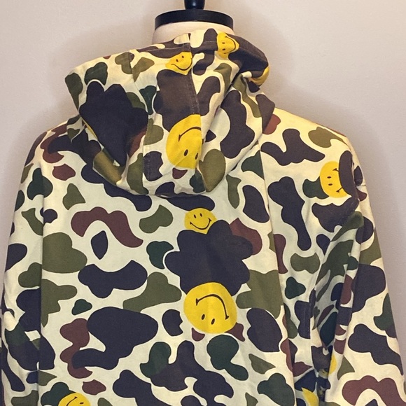Market x SMILEY Camo Twill Zip Hoodie (sx XL) - Picture 6 of 8
